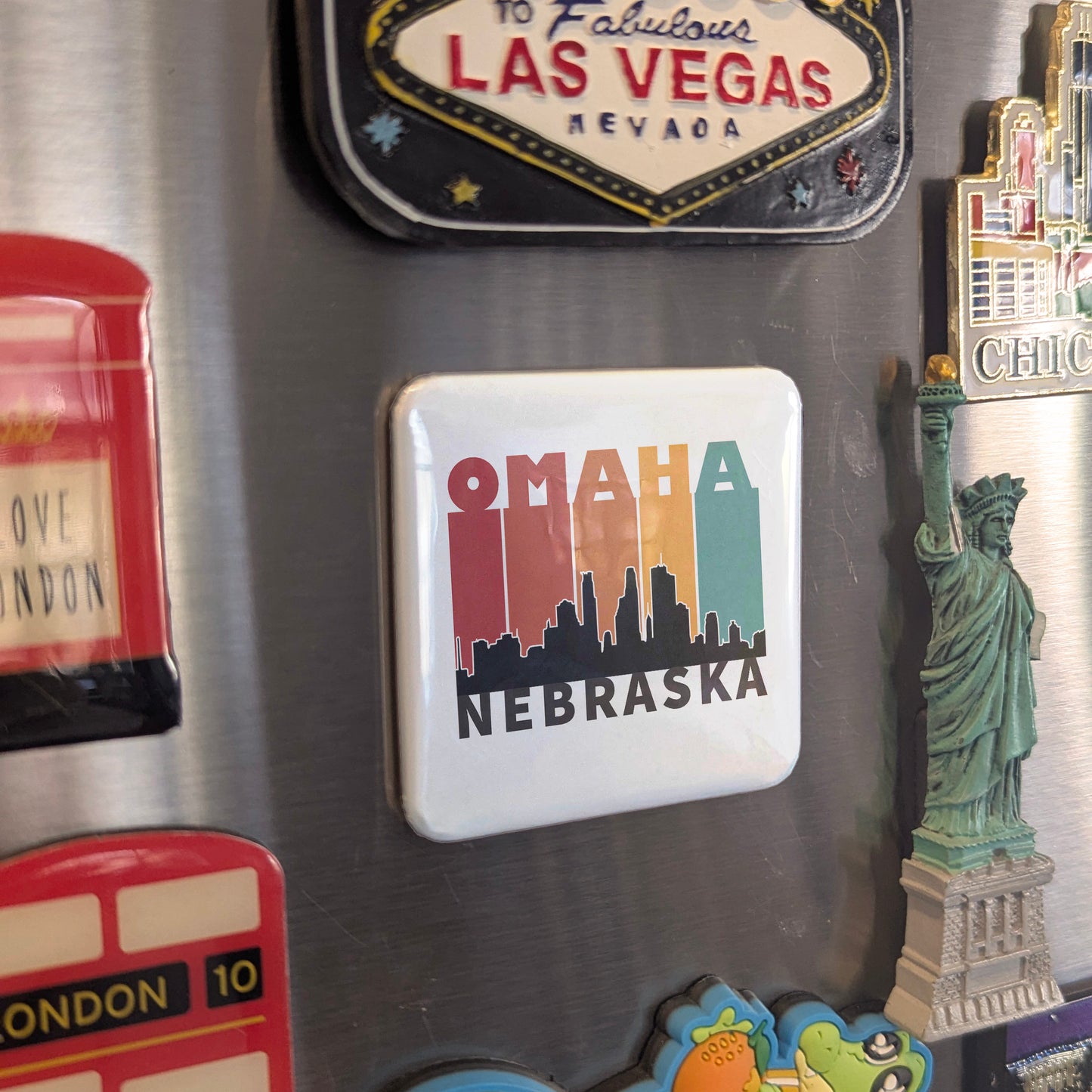Omaha Nebraska Magnet | Gateway to the West | 2×2 | Made in Canada - PhiloPerse
