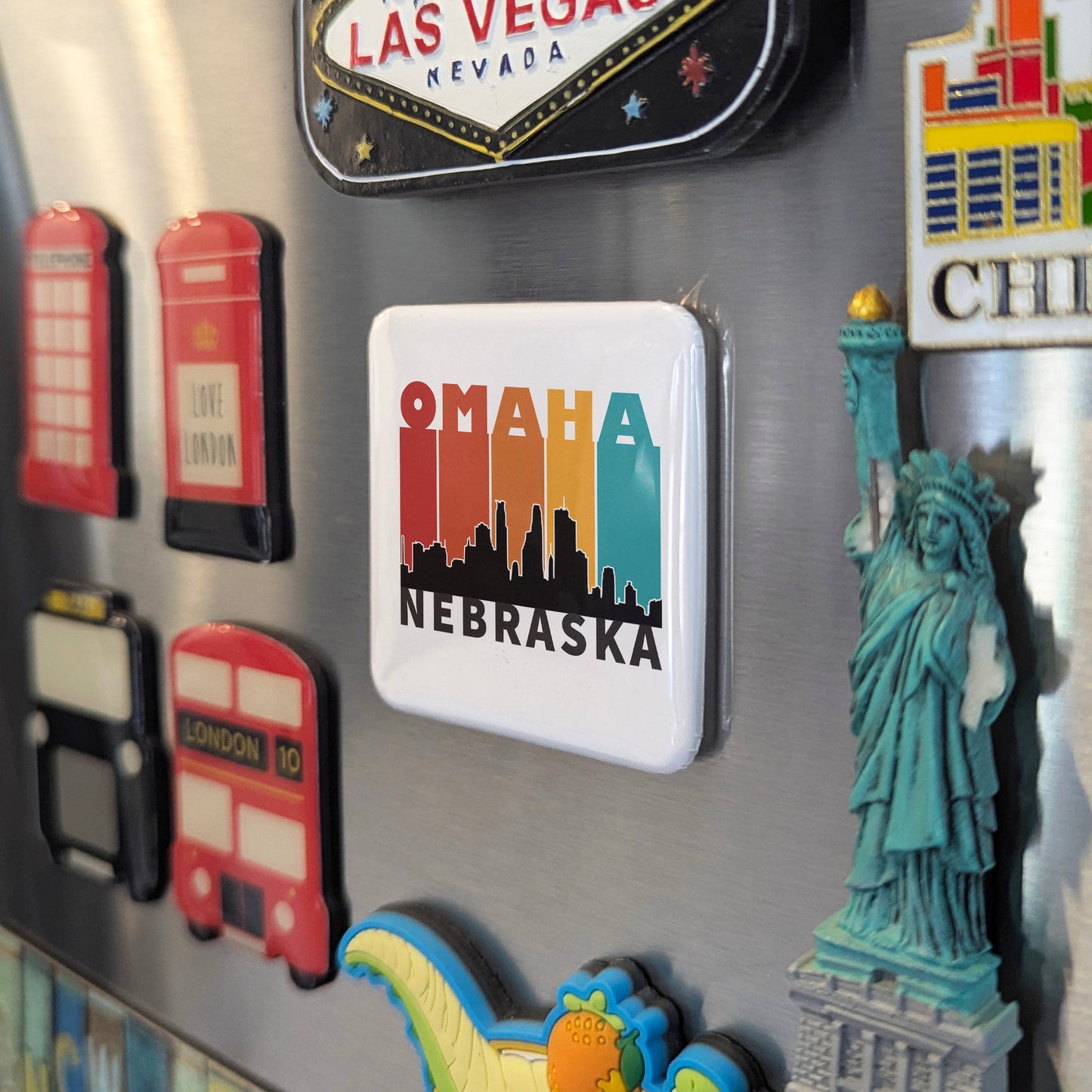 Omaha Nebraska Magnet | Gateway to the West | 2×2 | Made in Canada - PhiloPerse
