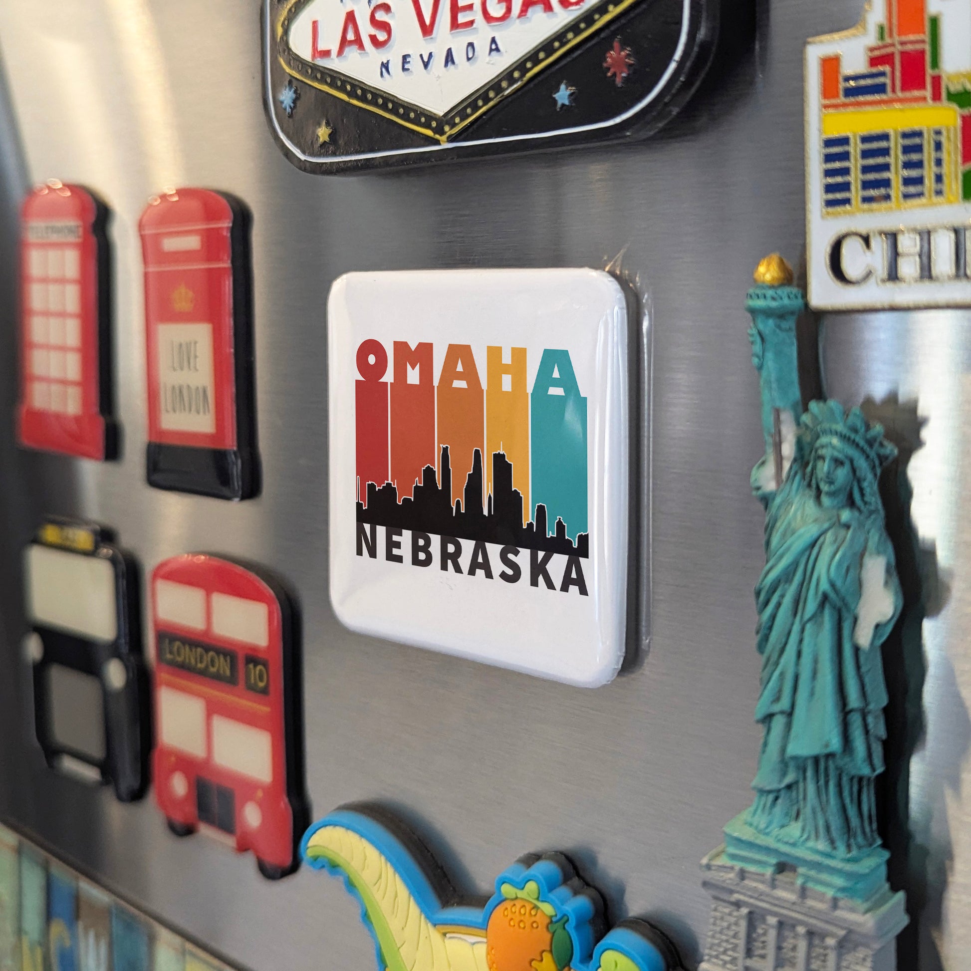 Omaha Nebraska Magnet | Gateway to the West | 2×2 | Made in Canada - PhiloPerse