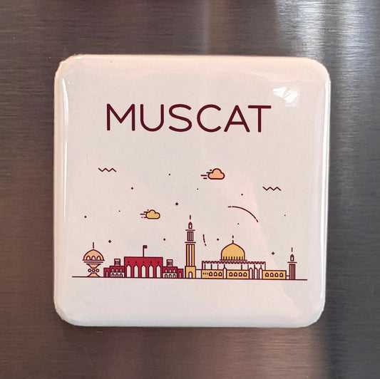 Muscat Oman Asia Magnet | Pearl of Arabia on the Gulf of Oman | 2x2 | Made in Canada - PhiloPerse