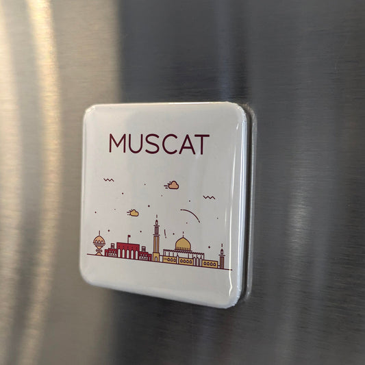 Muscat Oman Asia Magnet | Pearl of Arabia on the Gulf of Oman | 2x2 | Made in Canada - PhiloPerse