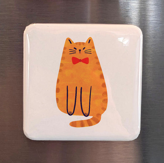 Orange Cat Magnet | Ginger Companion | 2×2 | Made in Canada - PhiloPerse