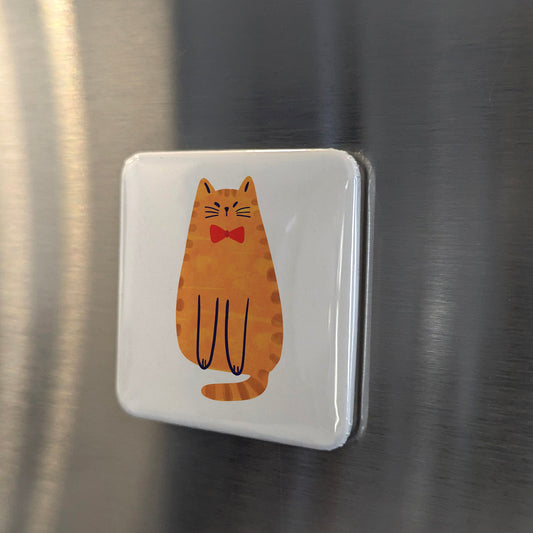 Orange Cat Magnet | Ginger Companion | 2×2 | Made in Canada - PhiloPerse