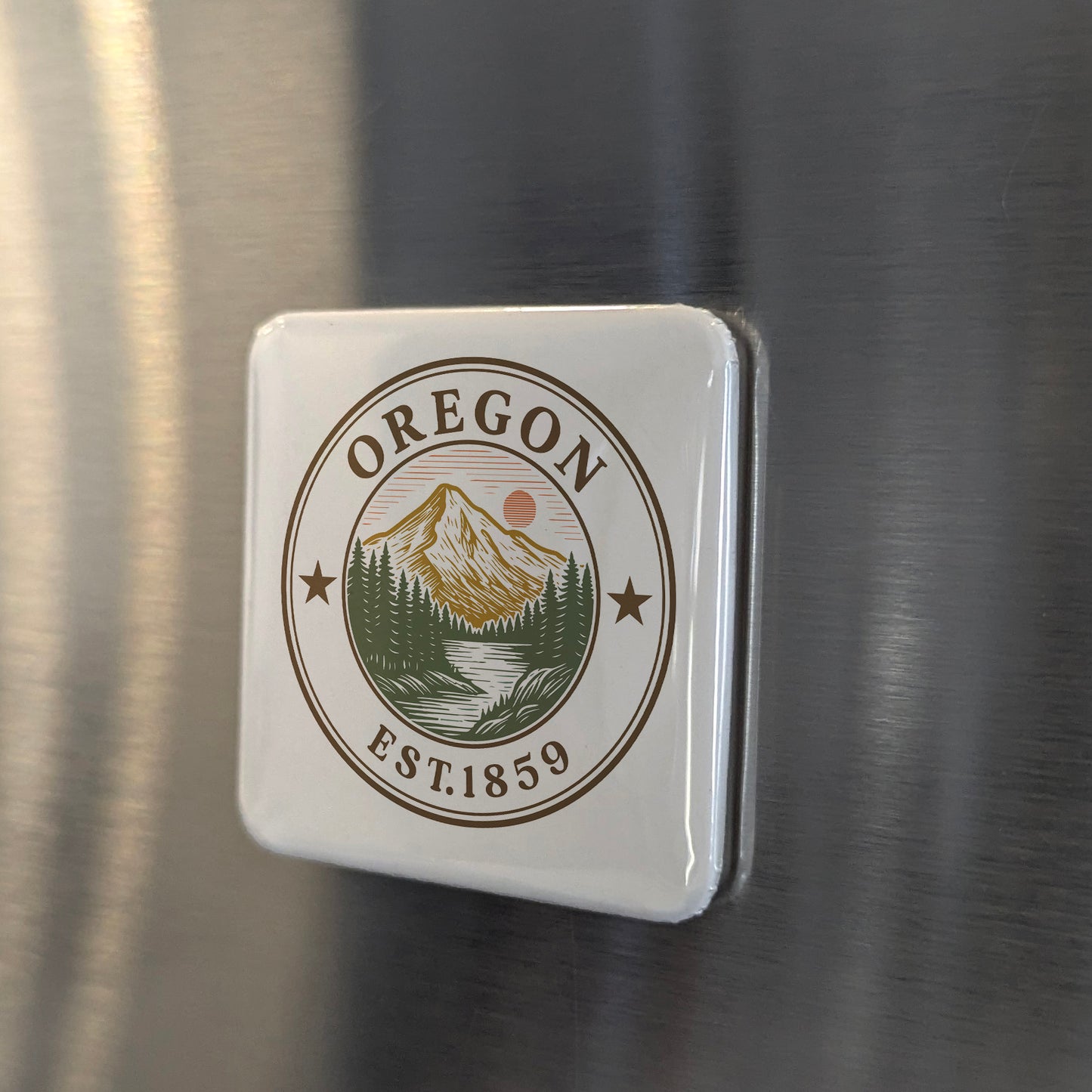Oregon Magnet | The Beaver State | 2×2 | Made in Canada - PhiloPerse
