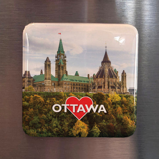 Ottawa Ontario Magnet | Bytown on the Ottawa River | 2x2 | Made in Canada - PhiloPerse