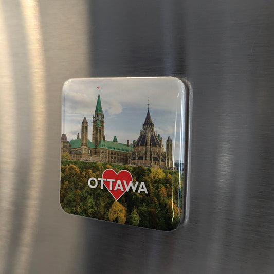 Ottawa Ontario Magnet | Bytown on the Ottawa River | 2x2 | Made in Canada - PhiloPerse