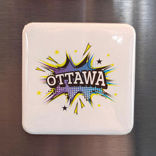 Ottawa Ontario Magnet | Capital City on the Ottawa River | 2x2 | Made in Canada - PhiloPerse