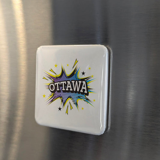 Ottawa Ontario Magnet | Capital City on the Ottawa River | 2x2 | Made in Canada - PhiloPerse
