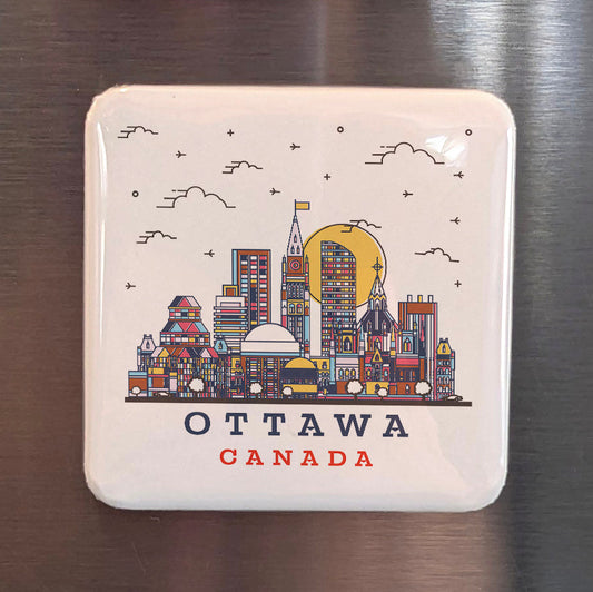 Ottawa Ontario Magnet | National Capital Region on the Ottawa River | 2x2 | Made in Canada - PhiloPerse