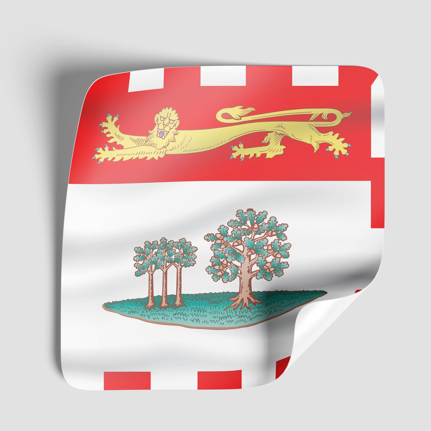 Prince Edward Island Flag Vinyl Sticker | 2x2 | Made in Canada - PhiloPerse