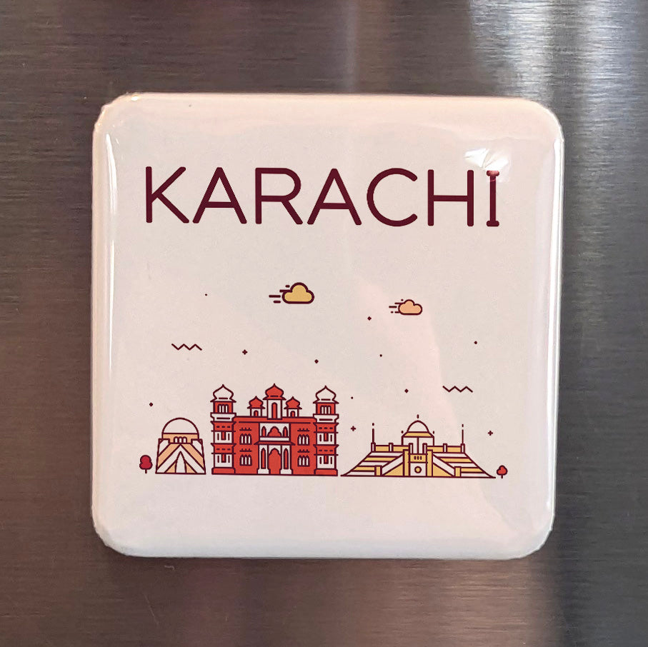 Karachi Pakistan Asia Magnet | City of Lights on the Arabian Sea | 2x2 | Made in Canada