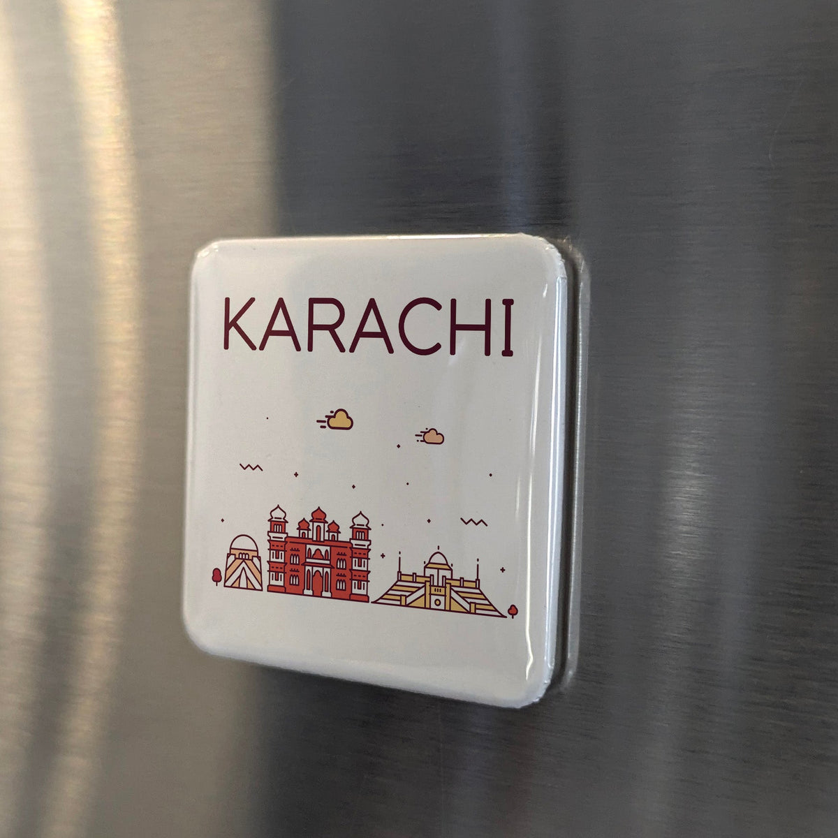 Karachi Pakistan Asia Magnet | City of Lights on the Arabian Sea | 2x2 | Made in Canada