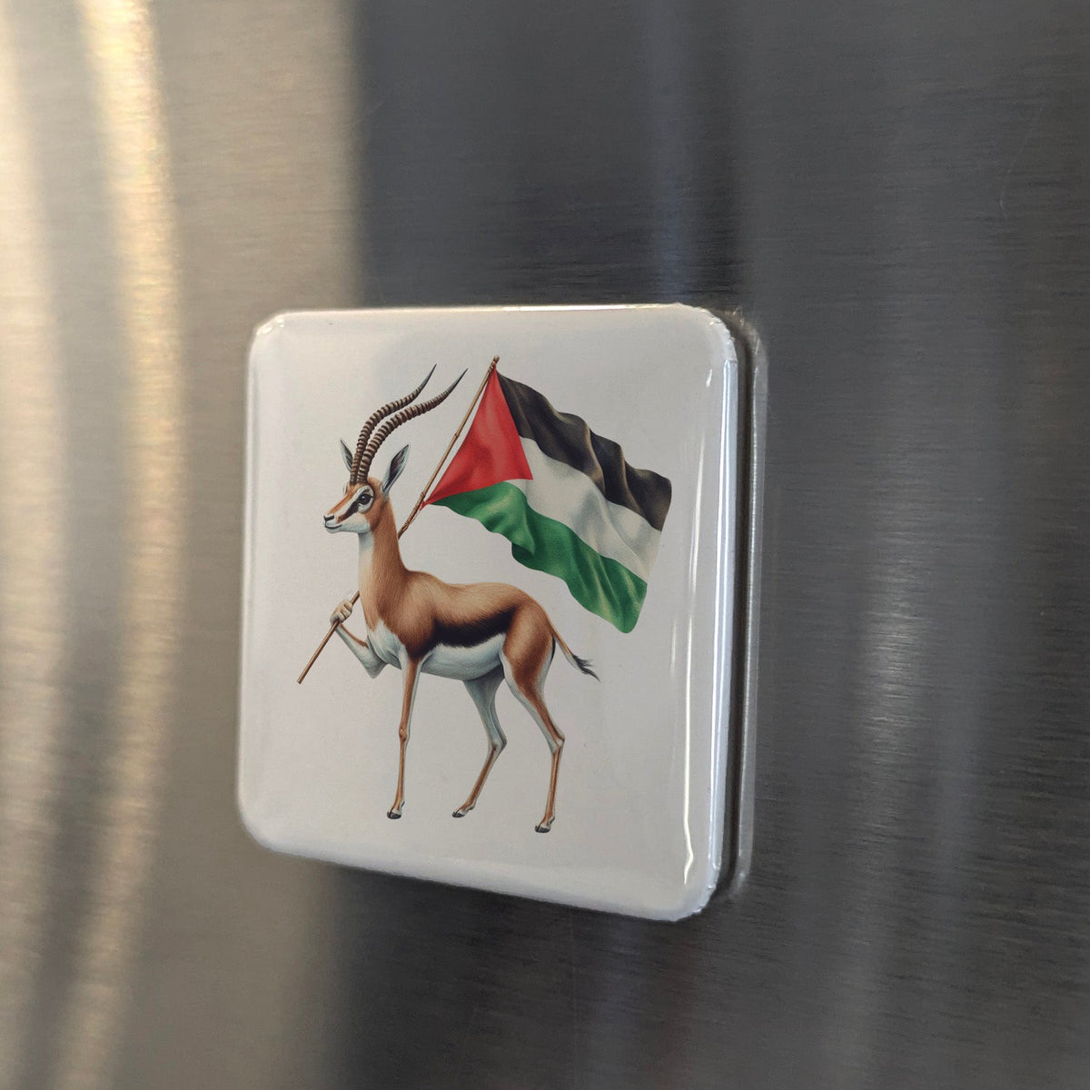 Palestine Asia Magnet | Mountain Gazelle Spirit of the Palestinian Highlands | 2x2 | Made in Canada