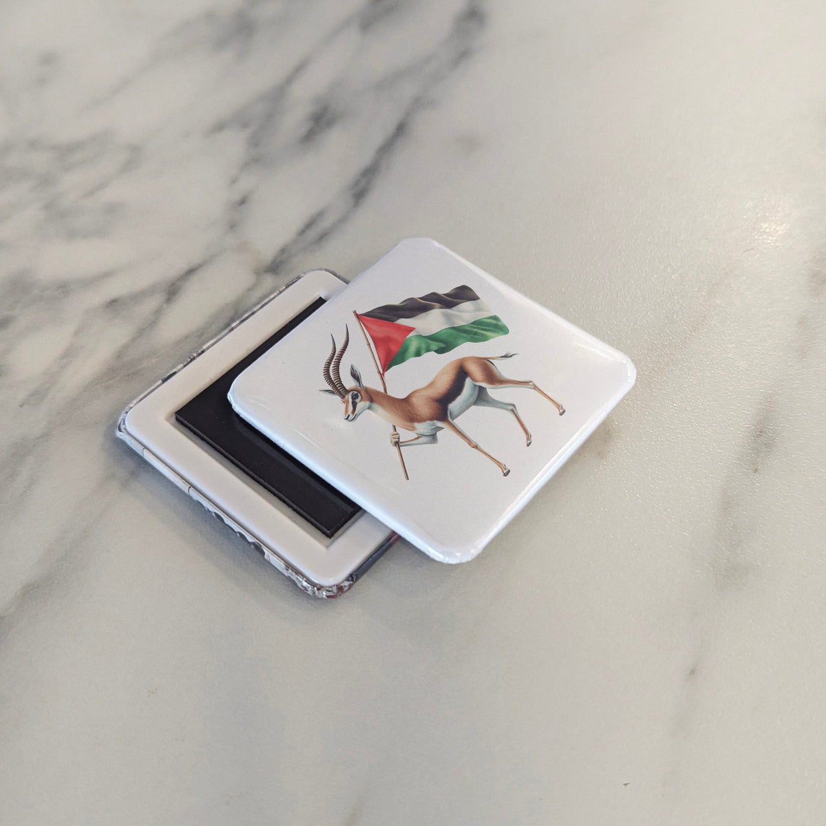 Palestine Asia Magnet | Mountain Gazelle Spirit of the Palestinian Highlands | 2x2 | Made in Canada