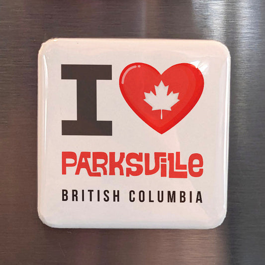Parksville British Columbia Magnet | Warm Beach Capital of Vancouver Island | 2x2 | Made in Canada - PhiloPerse