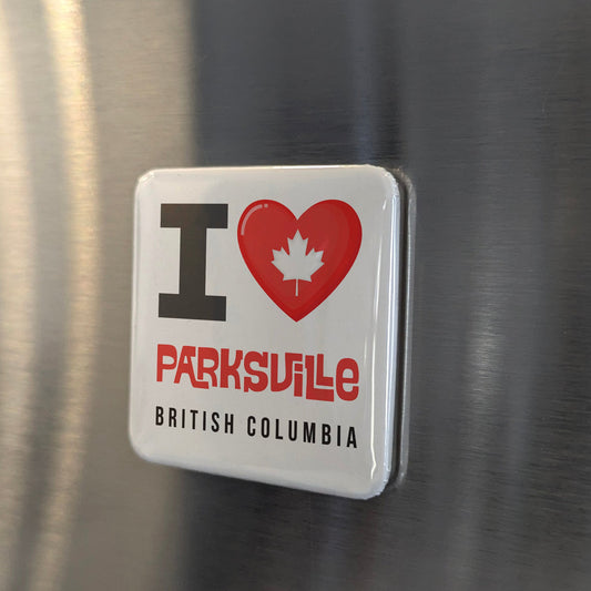 Parksville British Columbia Magnet | Warm Beach Capital of Vancouver Island | 2x2 | Made in Canada - PhiloPerse