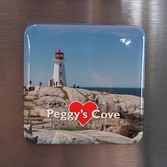 Peggy's Cove Nova Scotia Magnet | Lighthouse of the Atlantic | 2x2 | Made in Canada - PhiloPerse