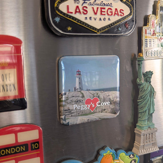 Peggy's Cove Nova Scotia Magnet | Lighthouse of the Atlantic | 2x2 | Made in Canada - PhiloPerse