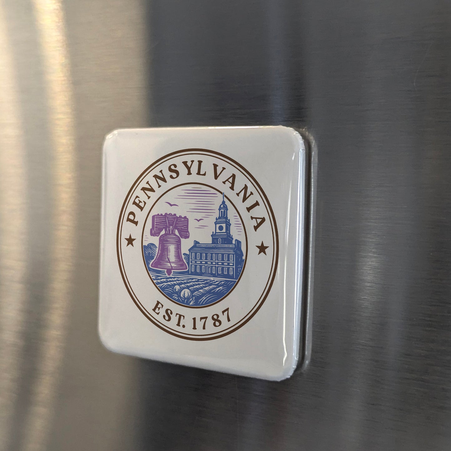 Pennsylvania Magnet | The Keystone State | 2×2 | Made in Canada - PhiloPerse