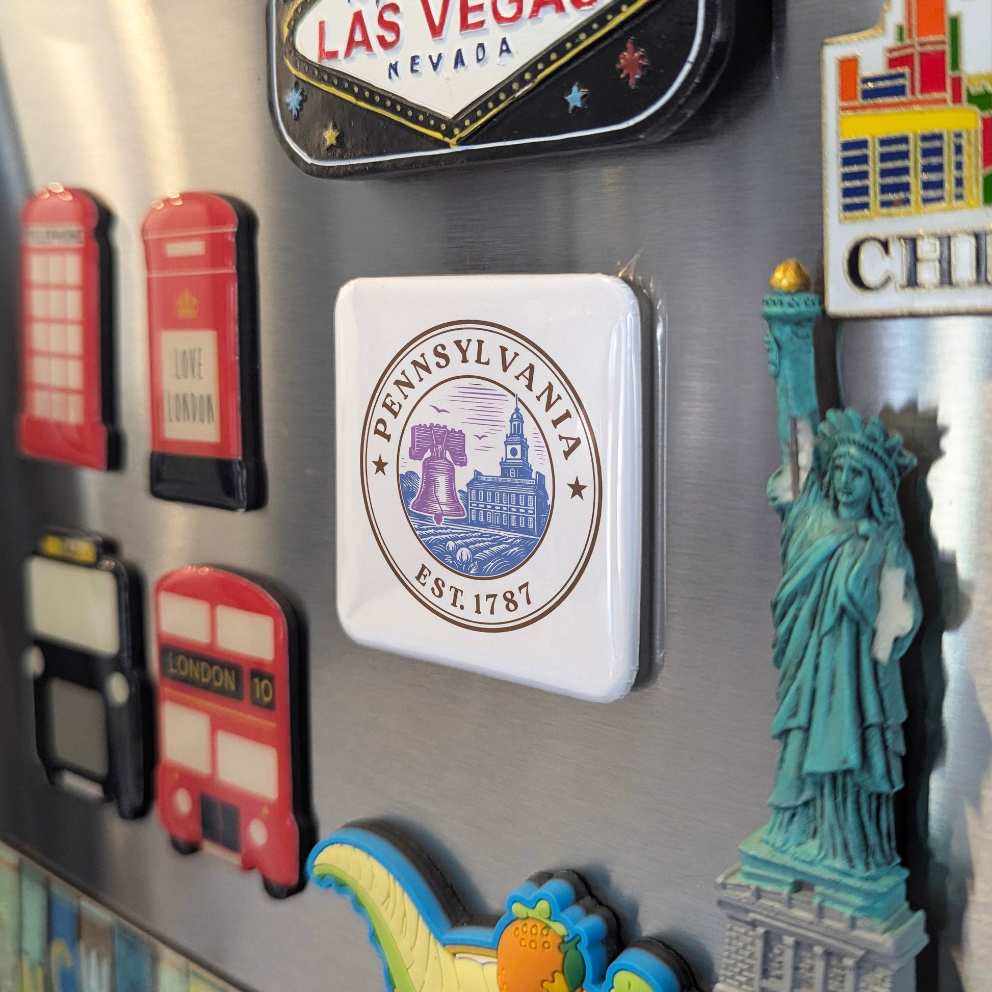 Pennsylvania Magnet | The Keystone State | 2×2 | Made in Canada - PhiloPerse