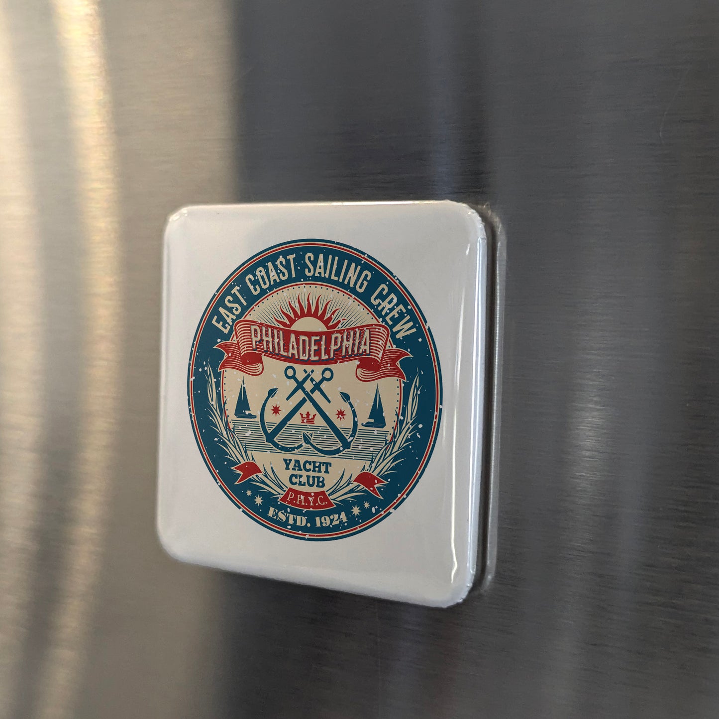 Philadelphia Pennsylvania Magnet | The City of Brotherly Love | 2×2 | Made in Canada - PhiloPerse