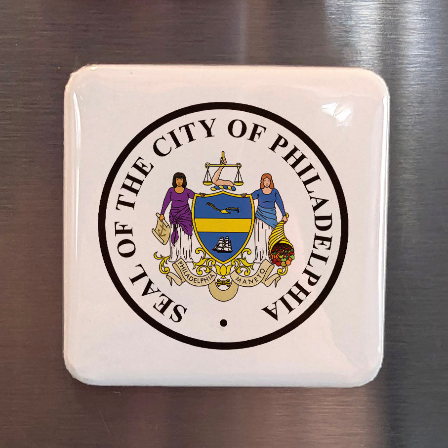 Philadelphia Pennsylvania Magnet | City Seal | 2×2 | Made in Canada - PhiloPerse
