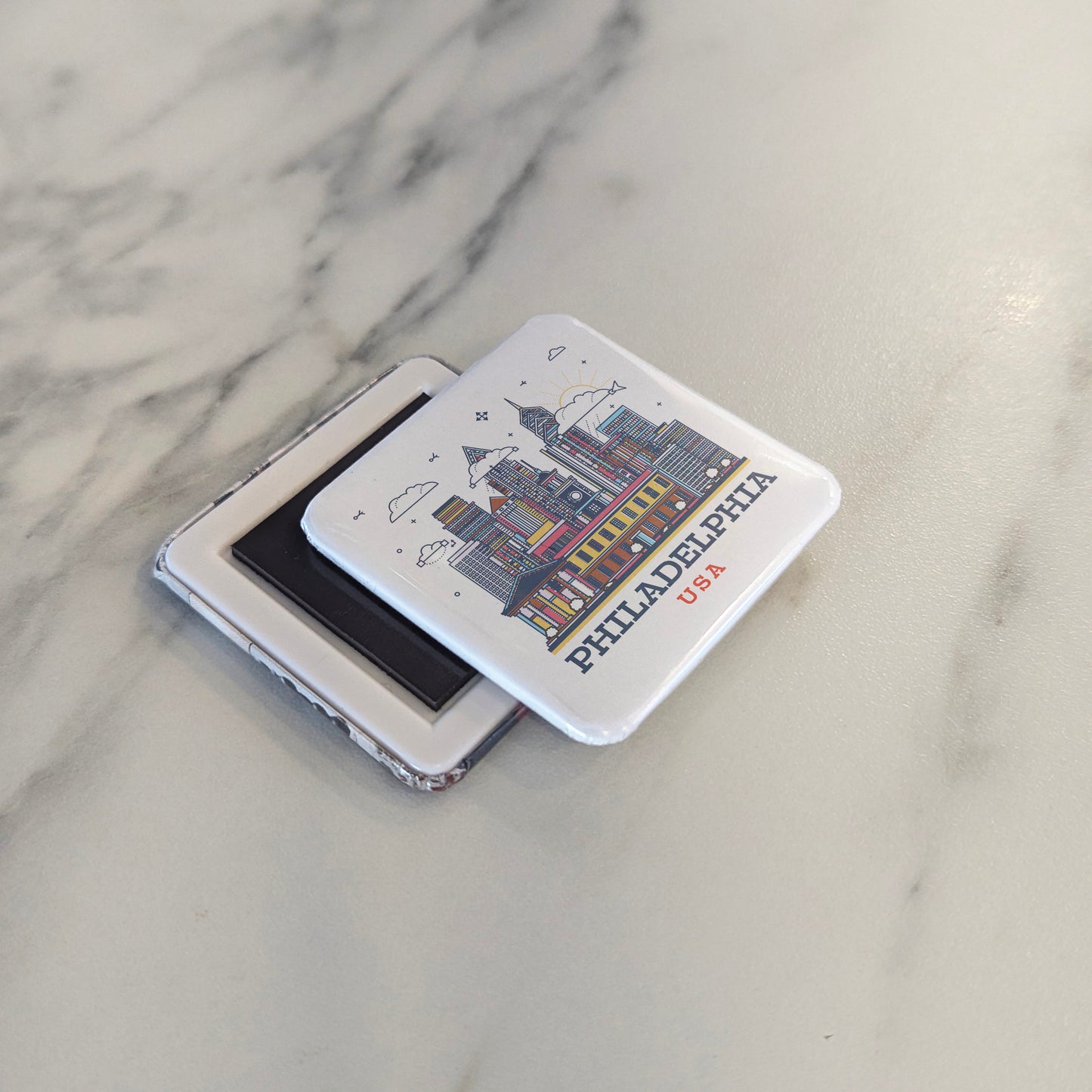 Philadelphia Pennsylvania Magnet | Philly Skyline | 2×2 | Made in Canada - PhiloPerse