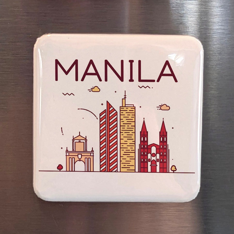 Manila Philippines Asia Magnet | Pearl of the Orient Seas on Manila Bay | 2x2 | Made in Canada