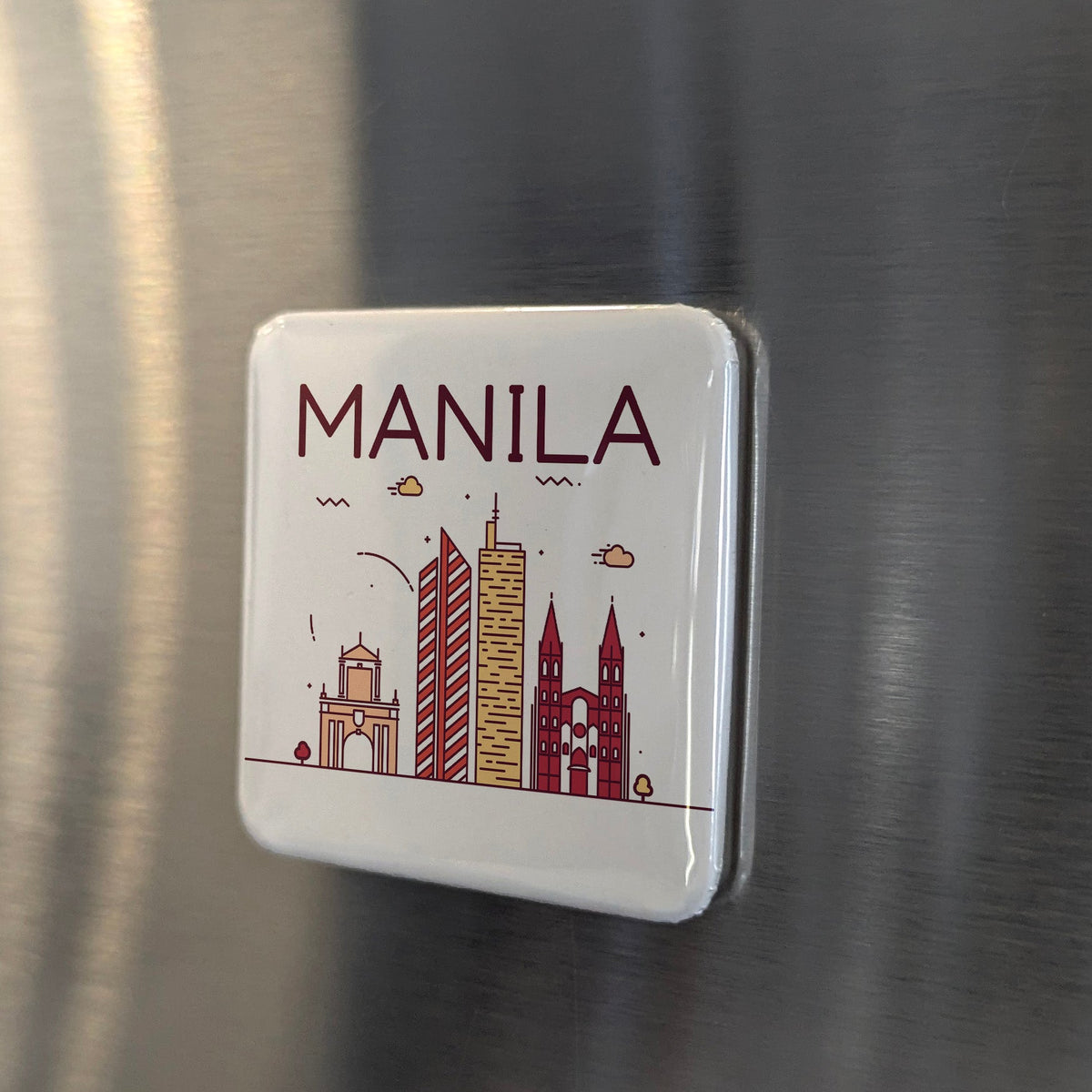 Manila Philippines Asia Magnet | Pearl of the Orient Seas on Manila Bay | 2x2 | Made in Canada