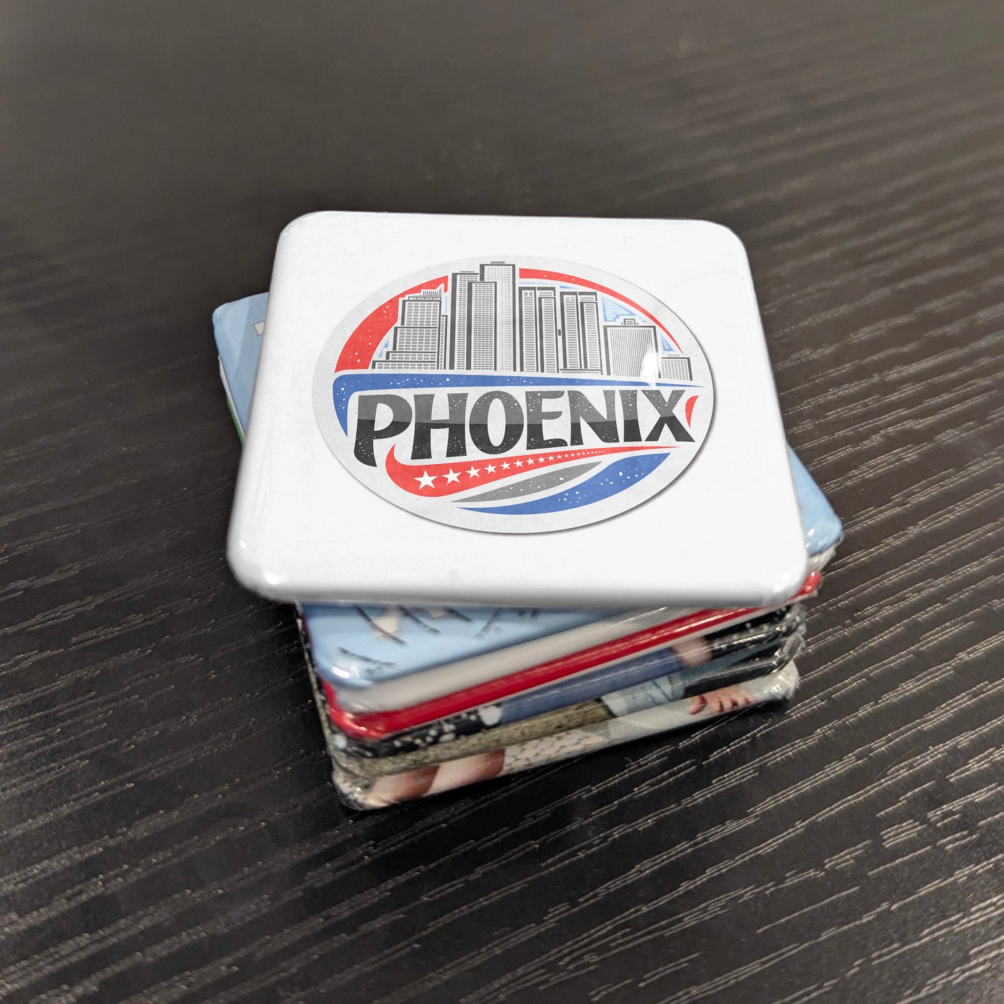 Phoenix Arizona Magnet | Patriot City Globe | 2×2 | Made in Canada - PhiloPerse
