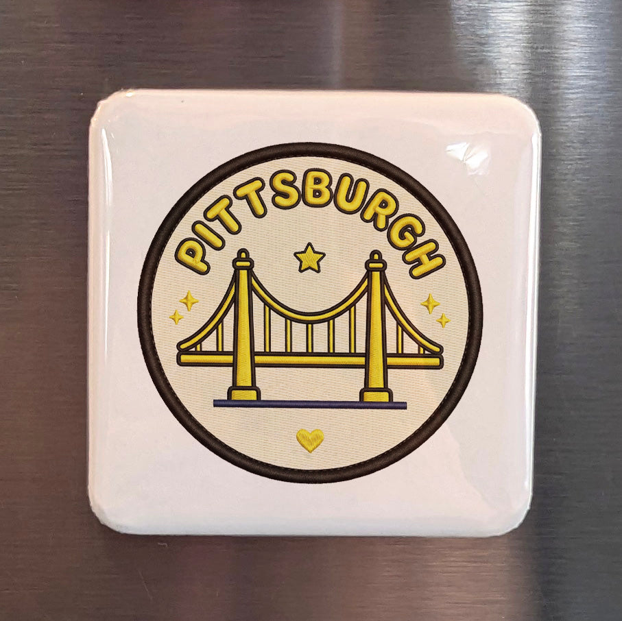 Pittsburgh Pennsylvania Magnet | City of Bridges | 2×2 | Made in Canada - PhiloPerse