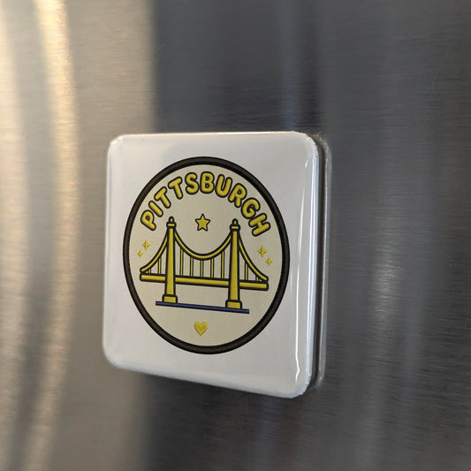Pittsburgh Pennsylvania Magnet | City of Bridges | 2×2 | Made in Canada - PhiloPerse