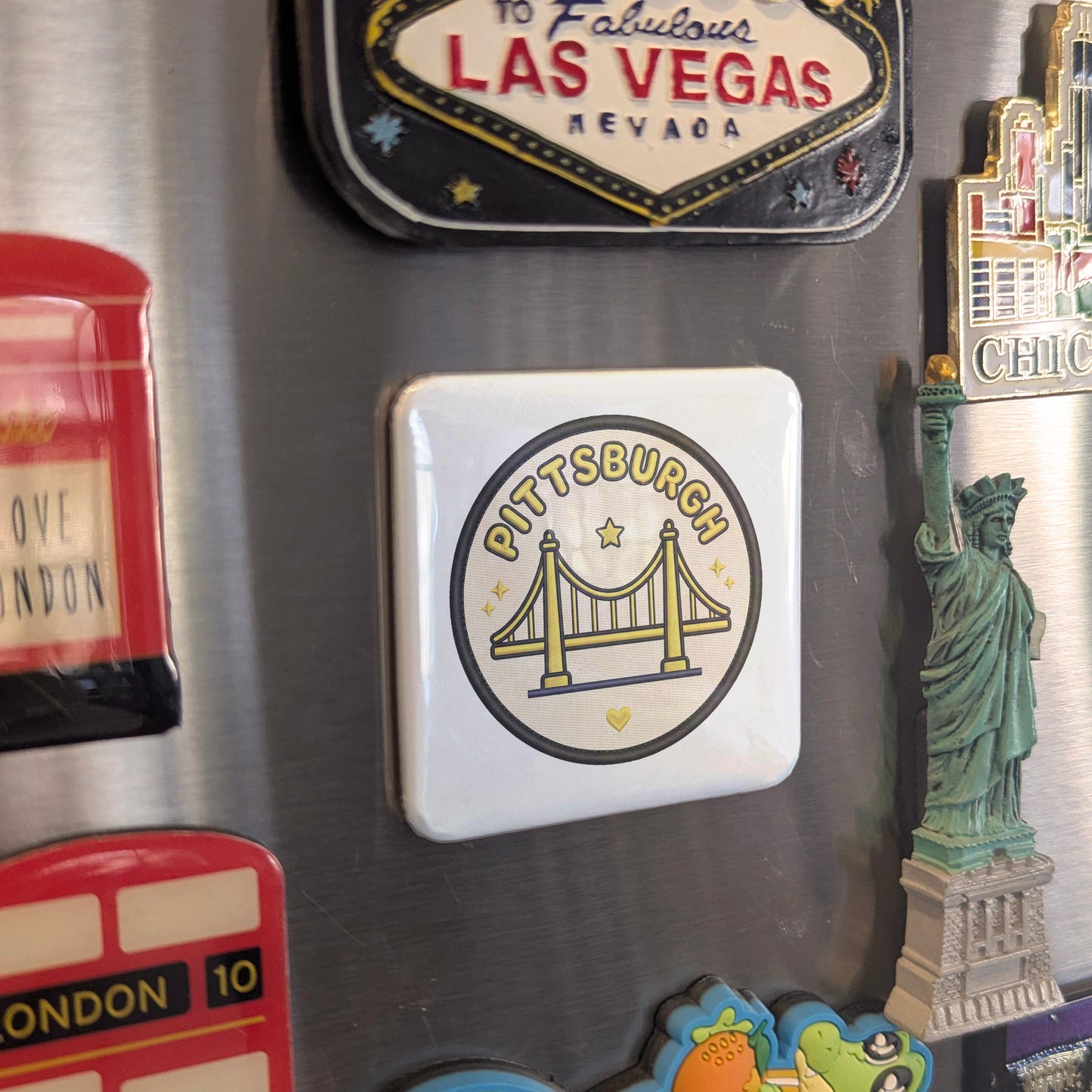 Pittsburgh Pennsylvania Magnet | City of Bridges | 2×2 | Made in Canada - PhiloPerse