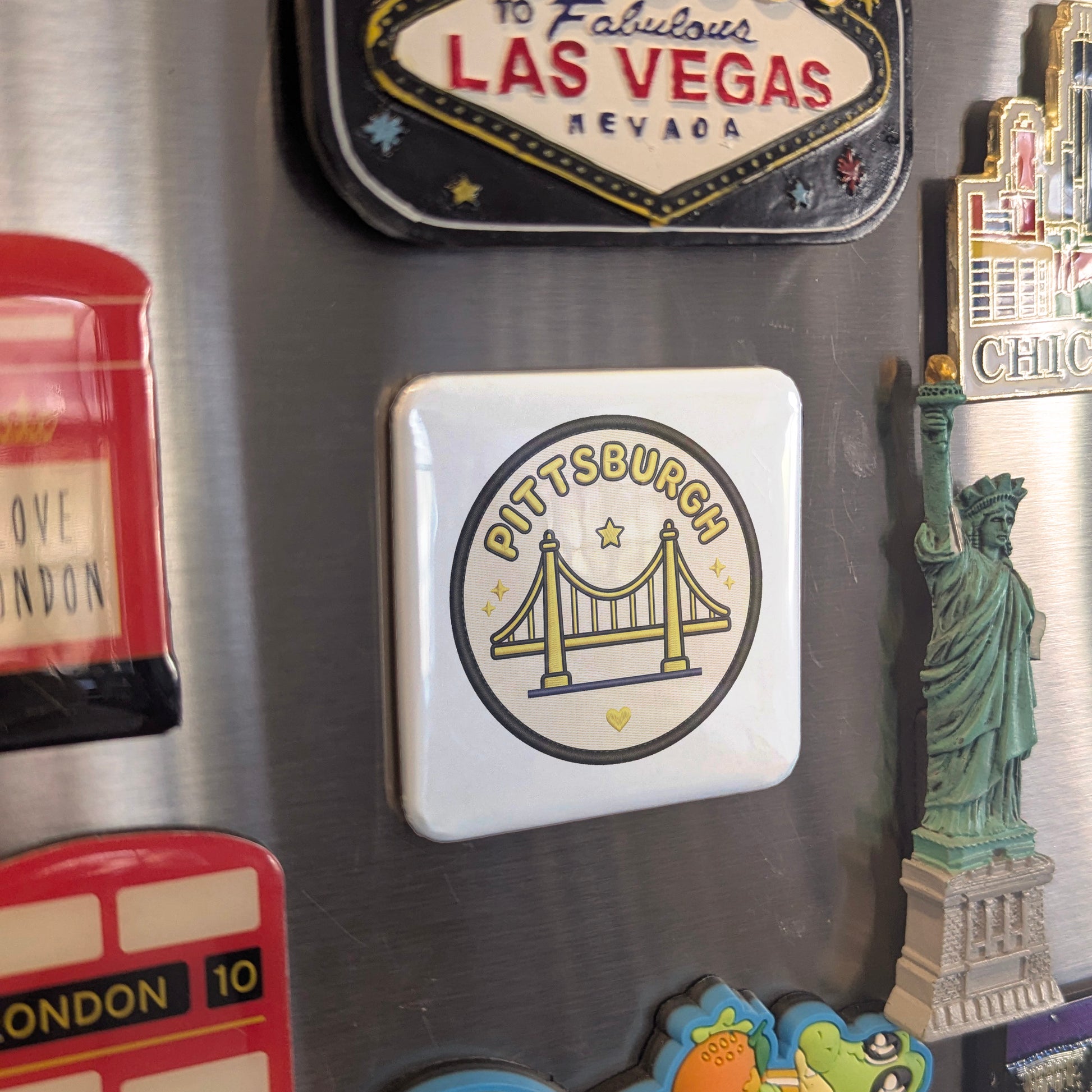 Pittsburgh Pennsylvania Magnet | City of Bridges | 2×2 | Made in Canada - PhiloPerse