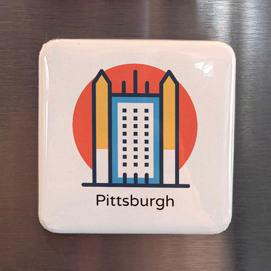 Pittsburgh Pennsylvania Magnet | PPG Place Icon | 2×2 | Made in Canada - PhiloPerse