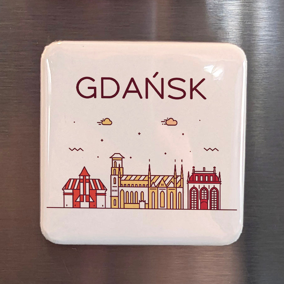 Gdansk Poland Magnet | Free City on the Baltic and Cradle of Solidarity | 2x2 | Made in Canada