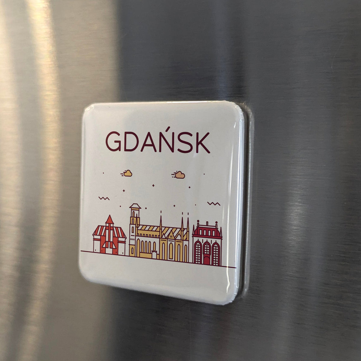 Gdansk Poland Magnet | Free City on the Baltic and Cradle of Solidarity | 2x2 | Made in Canada
