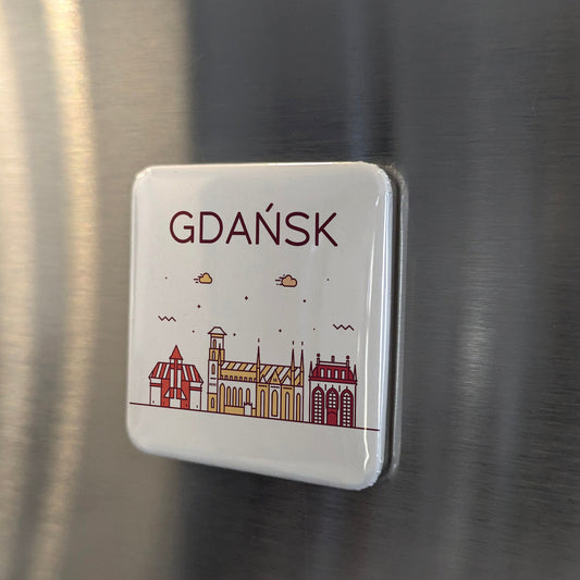 Gdansk Poland Magnet | Free City on the Baltic and Cradle of Solidarity | 2x2 | Made in Canada - PhiloPerse