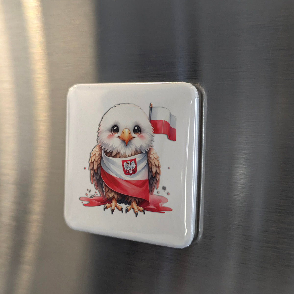 Poland Magnet | White Eagle of the Piast Dynasty and Spirit of Polish Nationhood | 2x2 | Made in Canada