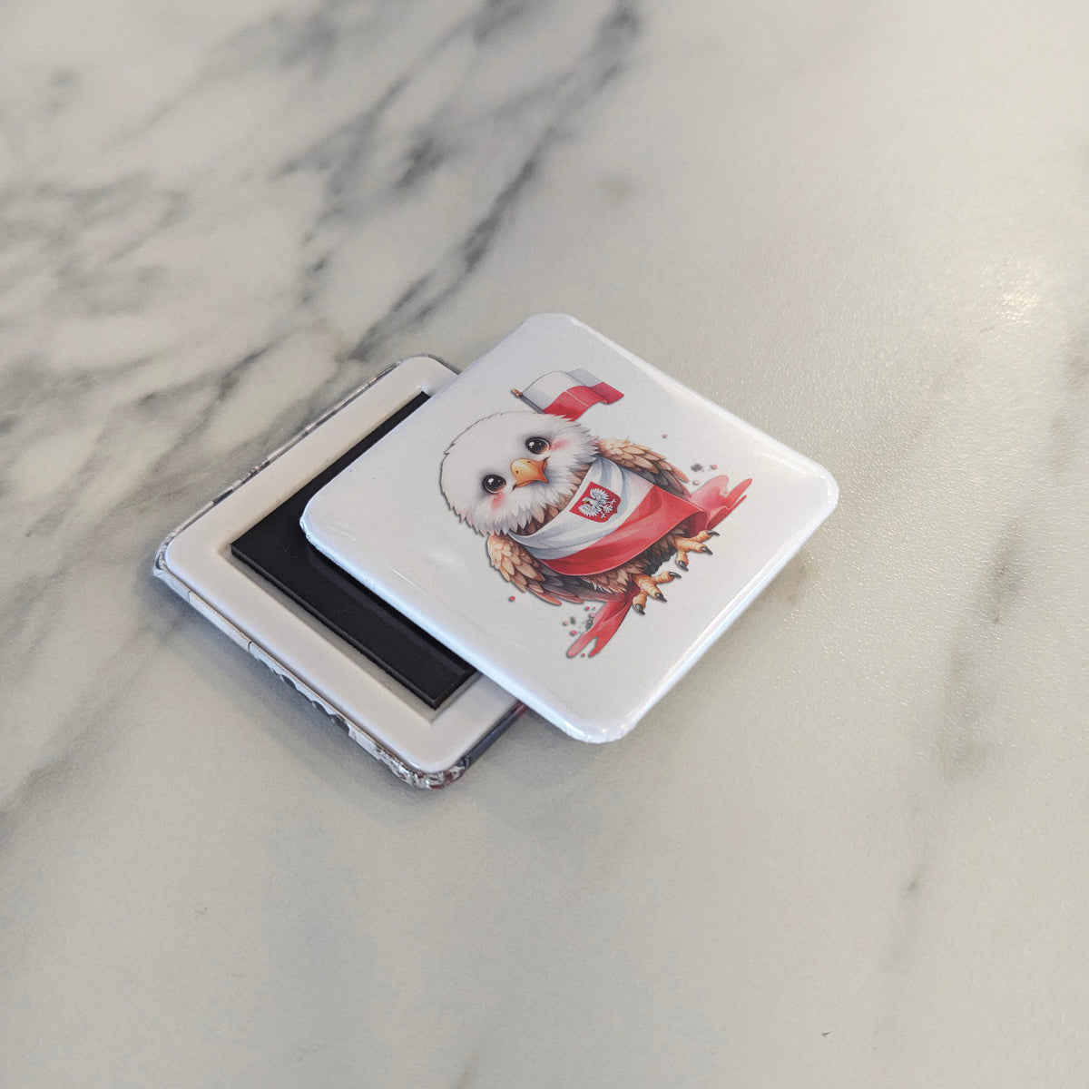 Poland Magnet | White Eagle of the Piast Dynasty and Spirit of Polish Nationhood | 2x2 | Made in Canada