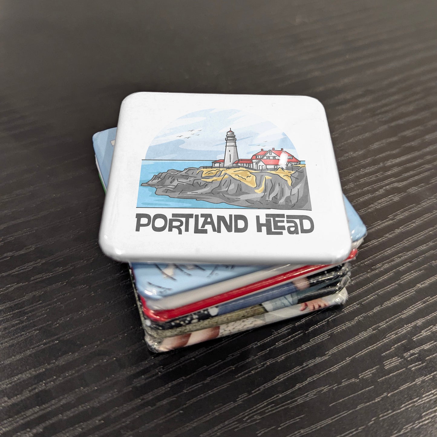 Imán Faro Portland Head Maine | Faro de Nueva Inglaterra | 2×2 | Hecho en Canadá