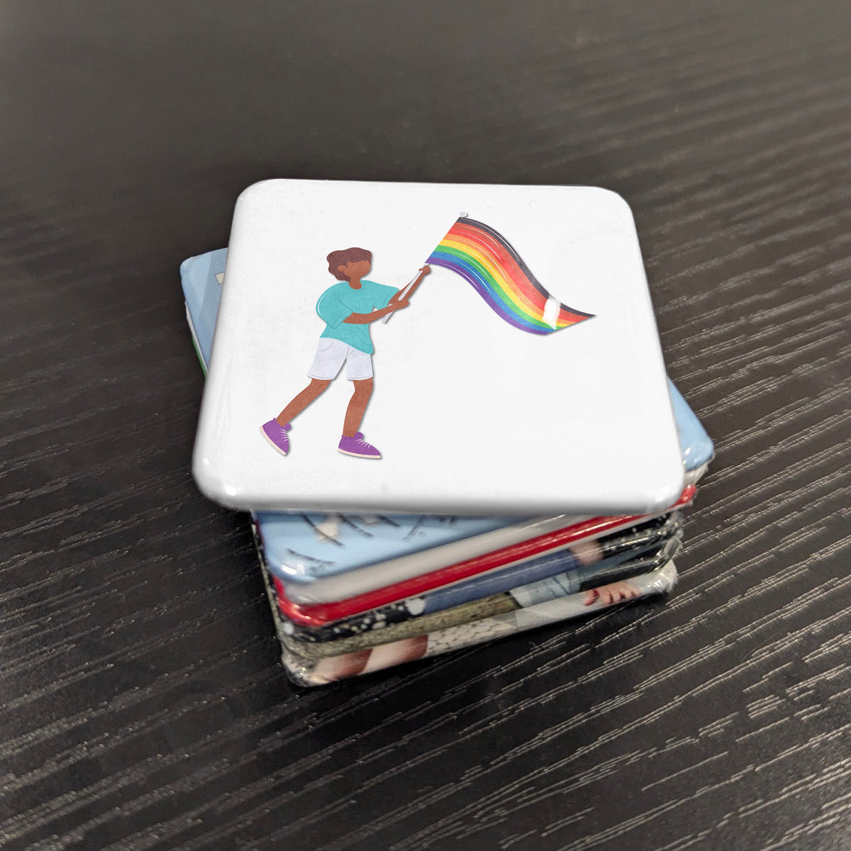 Pride Flag Magnet | Rainbow Flag Symbol of LGBTQ2S+ Love and Visibility | 2x2 | Made in Canada