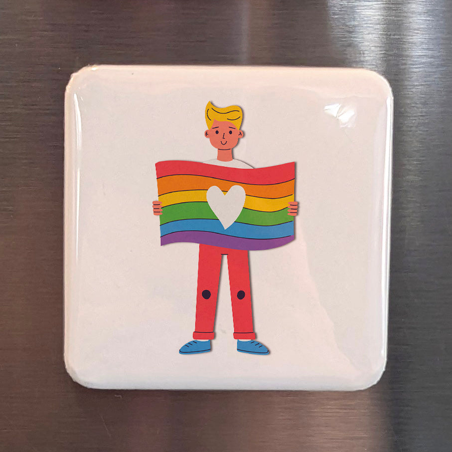 Pride Sign Magnet | Voices of the LGBTQ2S+ Movement for Equality and Dignity | 2x2 | Made in Canada