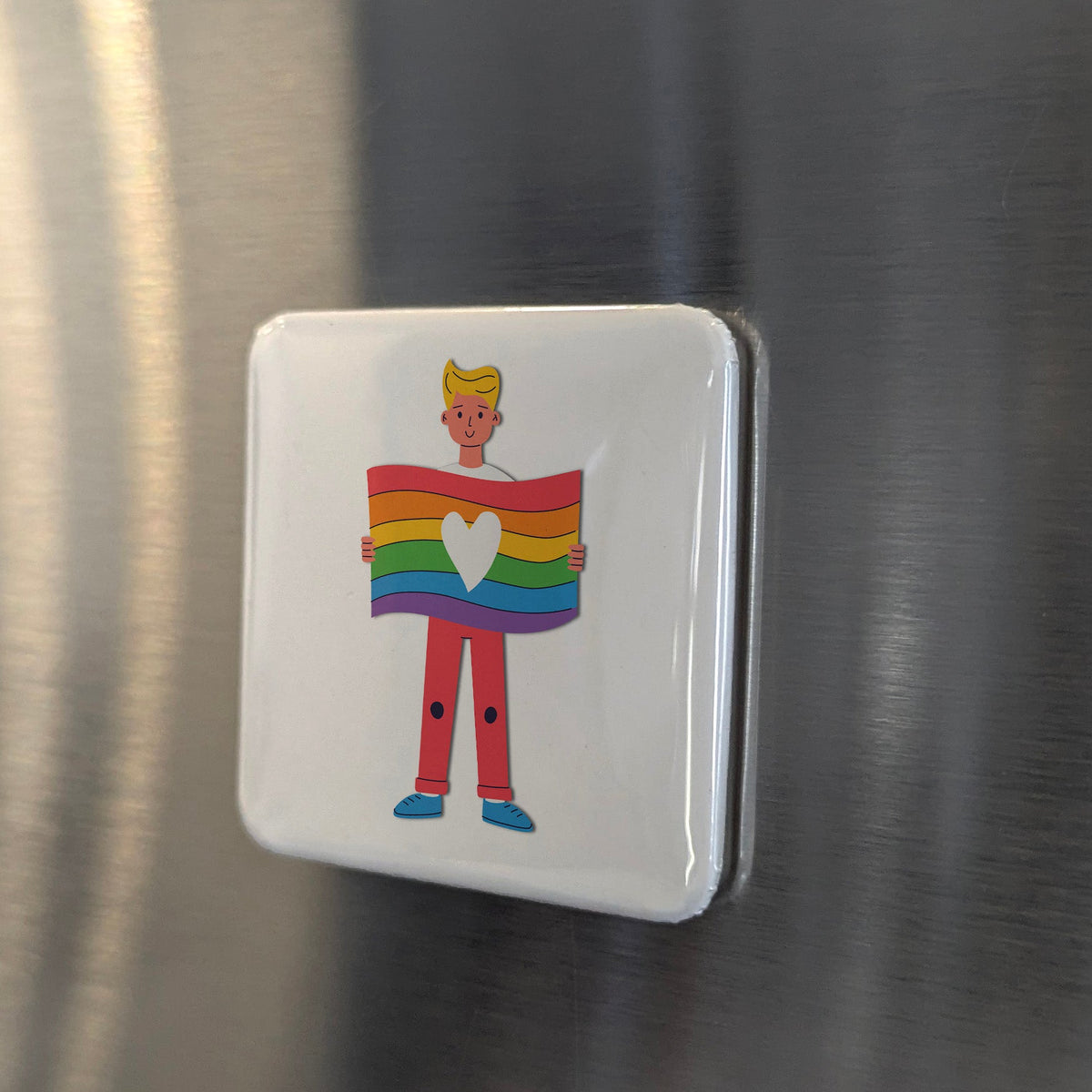 Pride Sign Magnet | Voices of the LGBTQ2S+ Movement for Equality and Dignity | 2x2 | Made in Canada