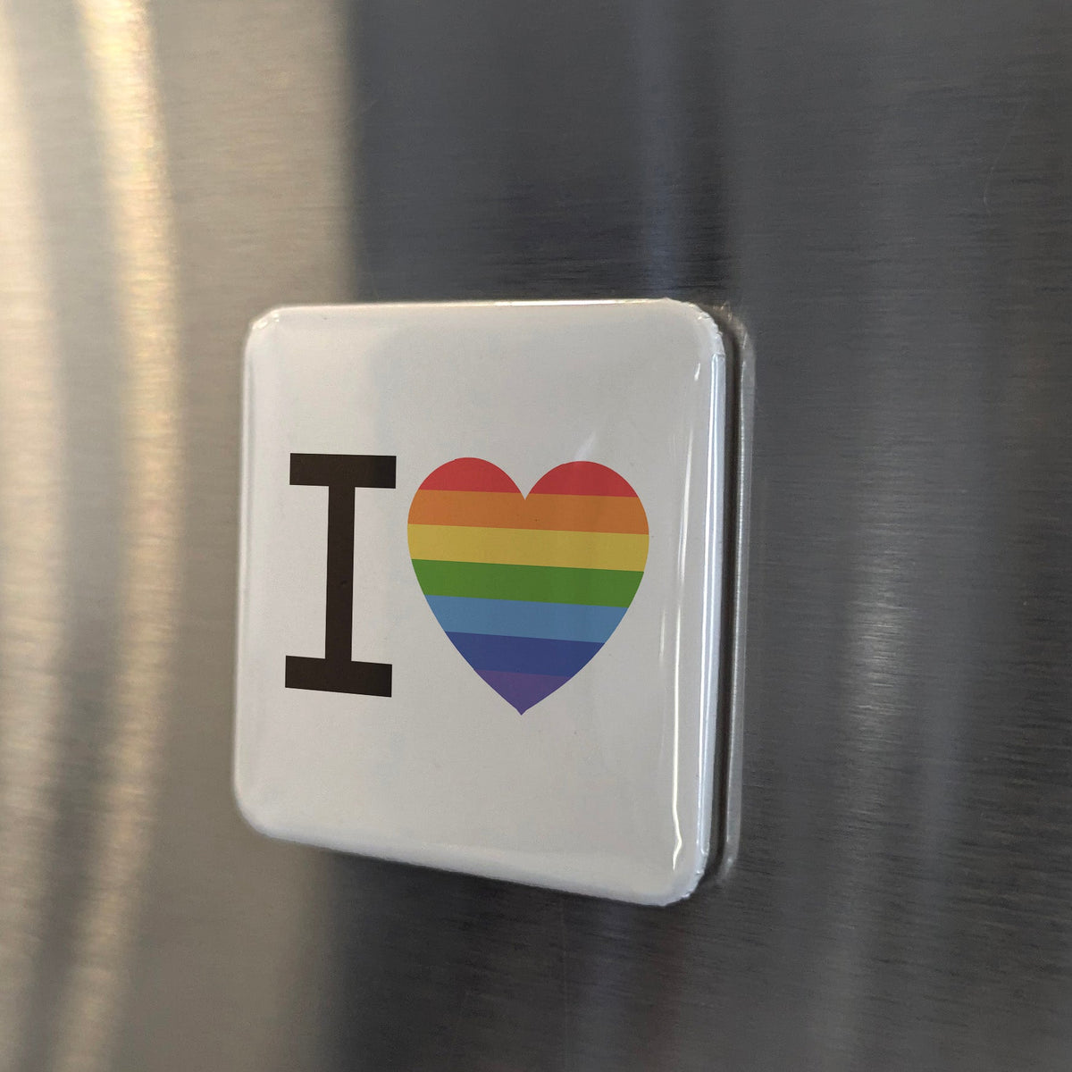 Pride Love Magnet | Love is Love LGBTQ2S+ Heart of the Rainbow Community | 2x2 | Made in Canada