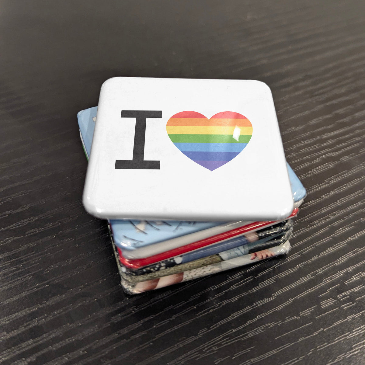 Pride Love Magnet | Love is Love LGBTQ2S+ Heart of the Rainbow Community | 2x2 | Made in Canada