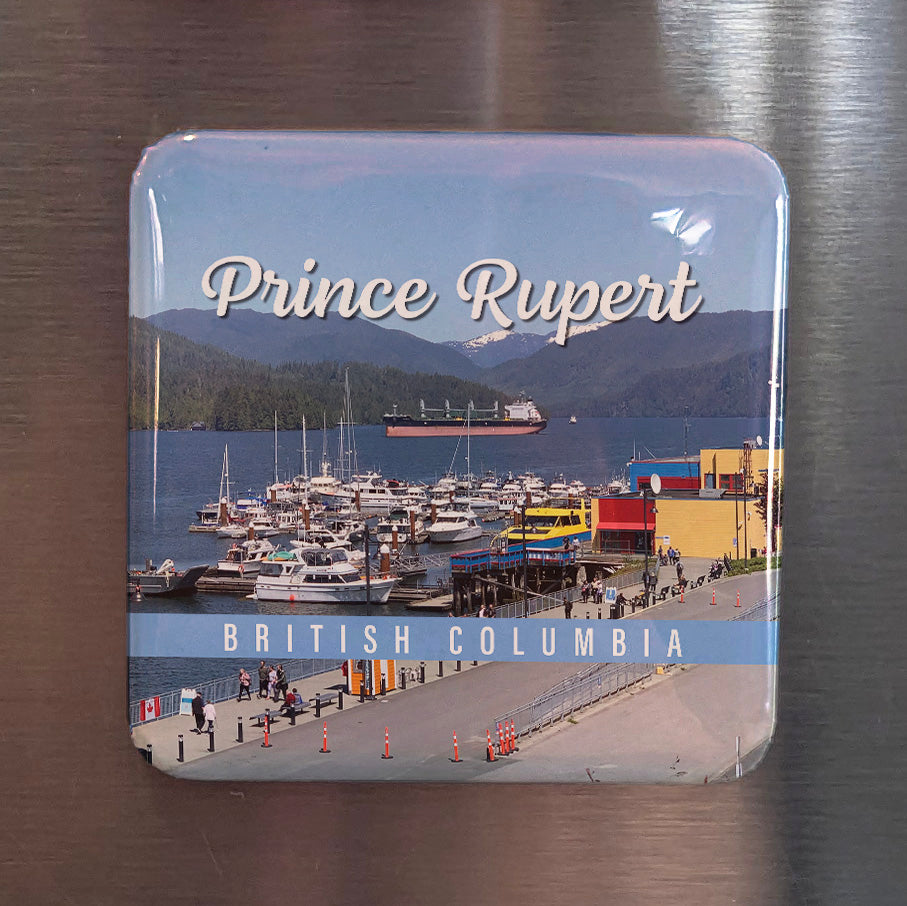 Prince Rupert British Columbia Magnet | Halibut Capital of the World | 2x2 | Made in Canada