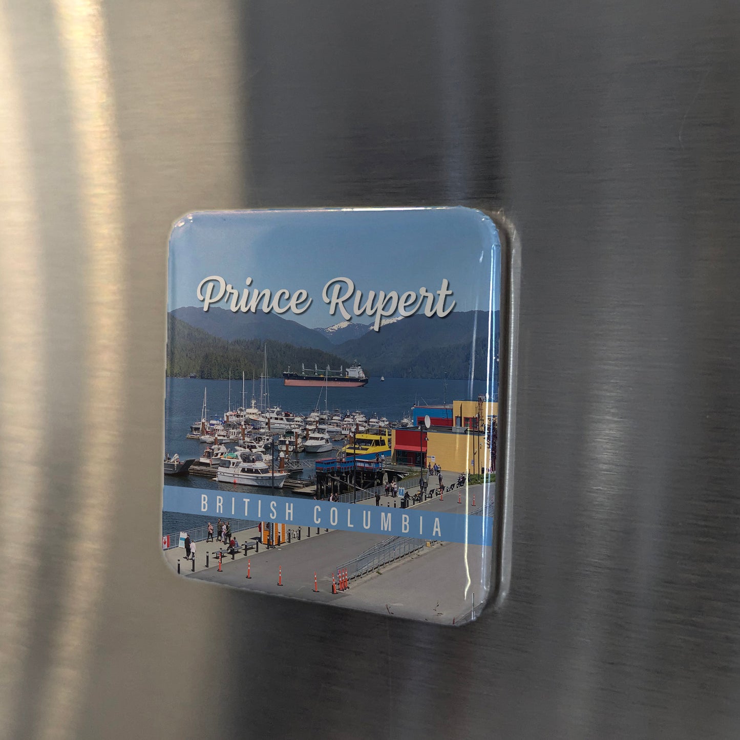 Prince Rupert British Columbia Magnet | Halibut Capital of the World | 2x2 | Made in Canada