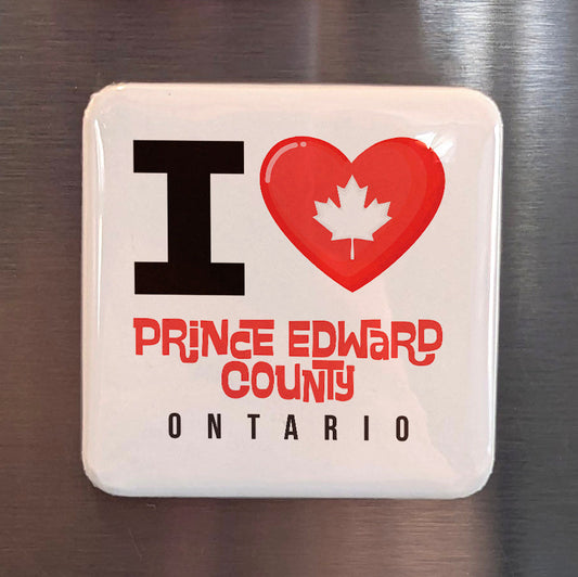 Prince Edward County Ontario Magnet | Island County of Lake Ontario | 2x2 | Made in Canada - PhiloPerse