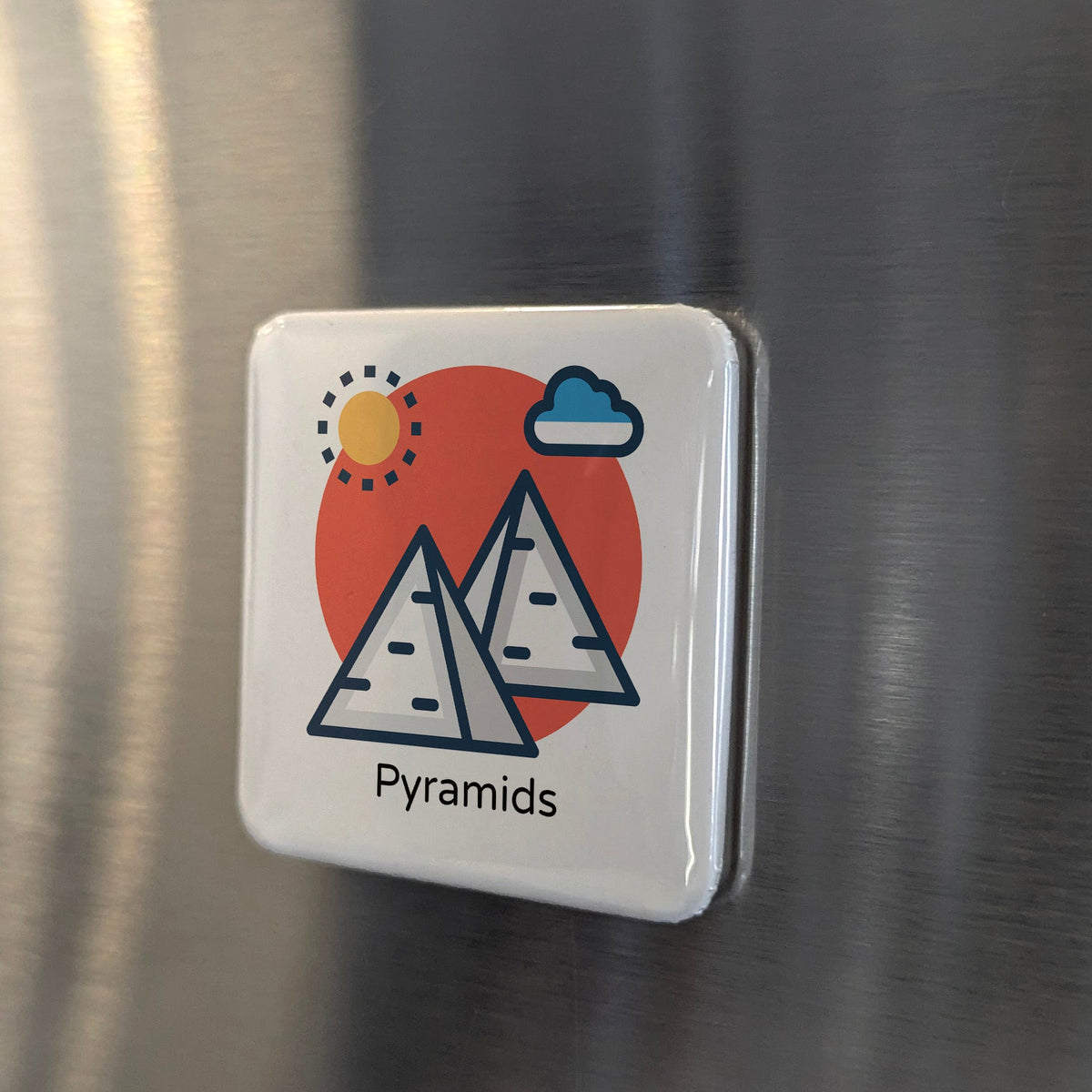 Egypt Africa Magnet | Pyramids of Giza Last Wonder of the Ancient World | 2x2 | Made in Canada